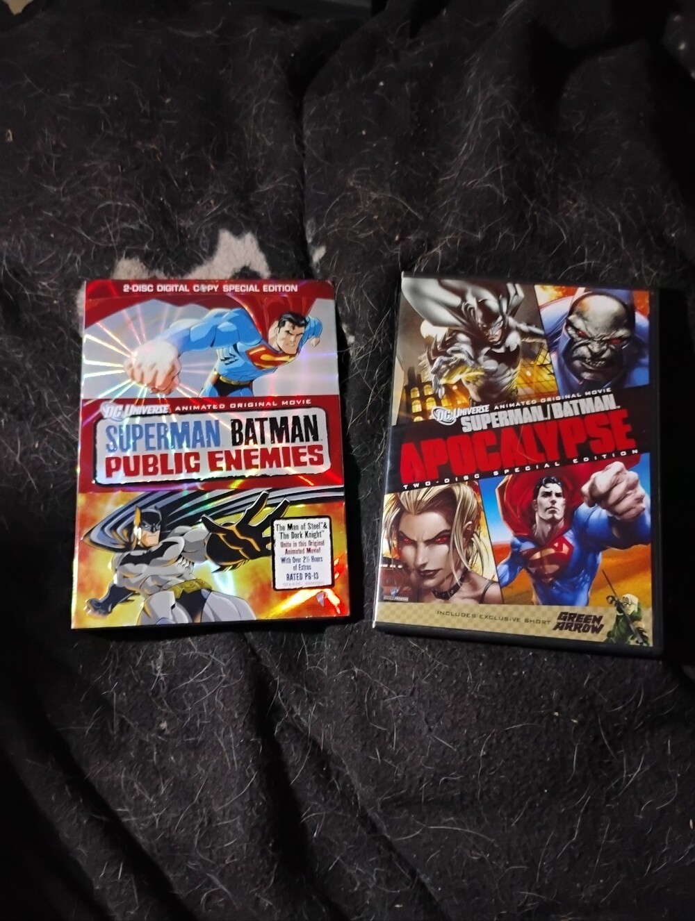Superman Batman Apocalypse And Public Enemies DvD Bundled Lot